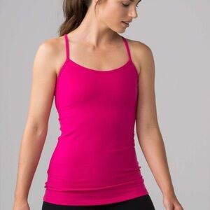 Lululemon Power Y Tank *Luon Jewelled Magenta Pink Size 4